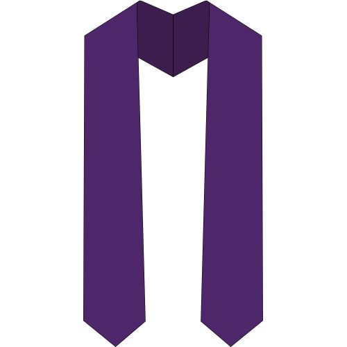 60" Graduation Stoles, Solid Colors
