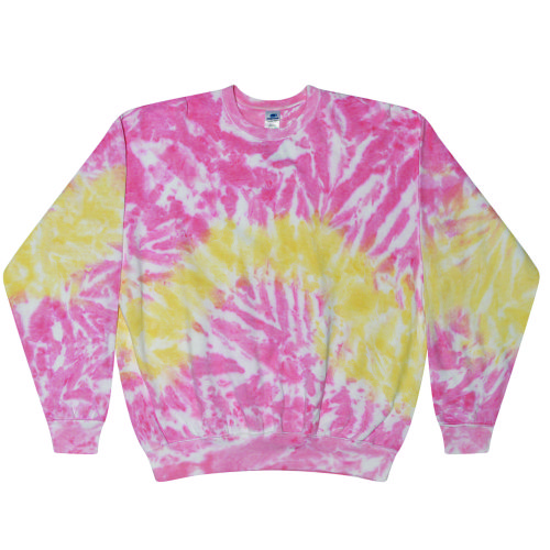 8100 - Colortone UNISEX ADULT Tie Dye Crewneck Fleece