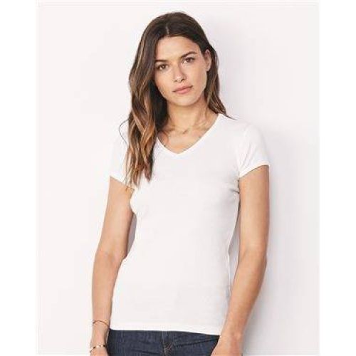 Women’s Baby Rib Short Sleeve V-Neck Tee