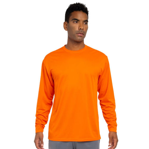 N3253 Mens Birds-Eye Mesh Long Sleeve T-Shirt