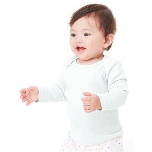 Infant Baby Rib Long Sleeve Infant Lap Shoulder T-Shirt