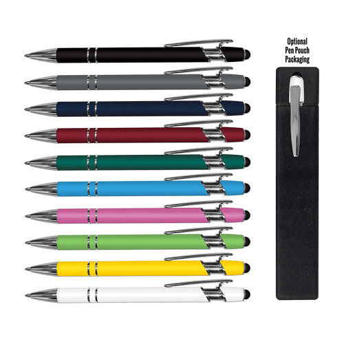 iWriter Exec – Stylus & Soft Touch Rubberized Metal Ball Point Pen