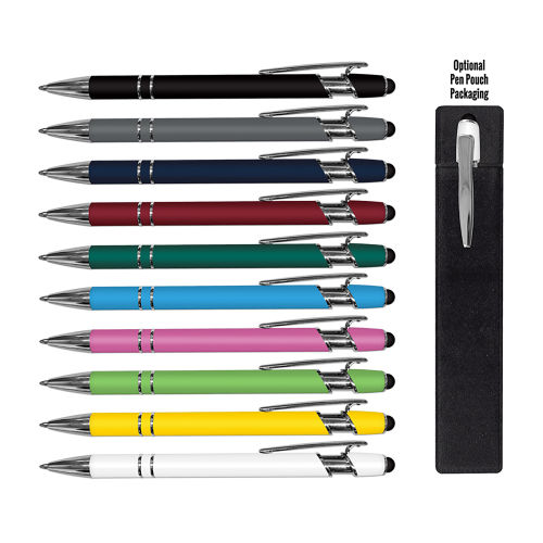 iWriter Exec - Stylus & Soft Touch Rubberized Metal Ball Point Pen