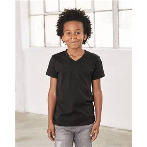 Youth Short Sleeve V-Neck Jersey Tee