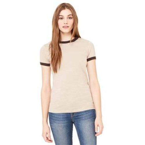 Women’s Heather Jersey Ringer Tee