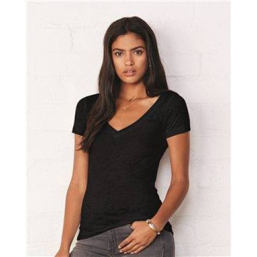 Women’s Short Sleeve Burnout V-Neck Tee