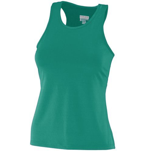 Poly Spandex Solid Racerback Ladies