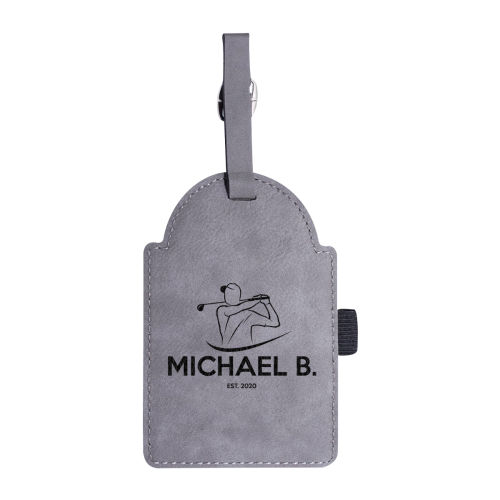 Golf Bag Tag with Wooden Tees