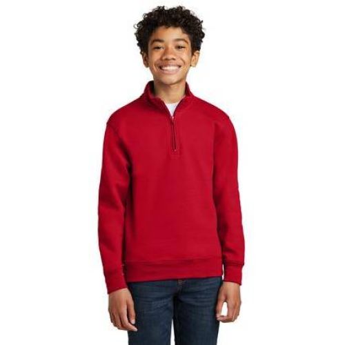 Port & Company Youth Core Fleece 1/4-Zip Pullover Sweatshirt
