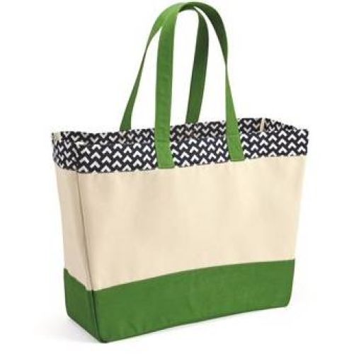 Patterned Top Beach Tote