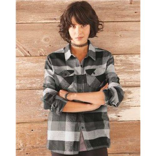 Women’s Yarn-Dyed Long Sleeve Flannel Shirt