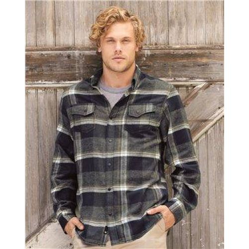 Snap Front Long Sleeve Plaid Flannel Shirt
