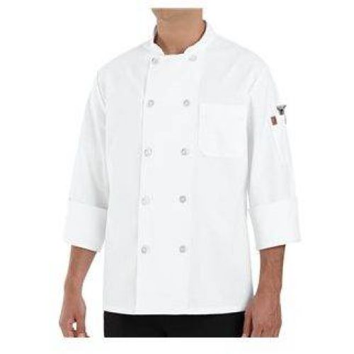 100% Polyester Ten Pearl Button Chef Coat