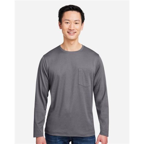 Harriton Unisex Charge Snag and Soil Protect Long Sleeve T-Shirt