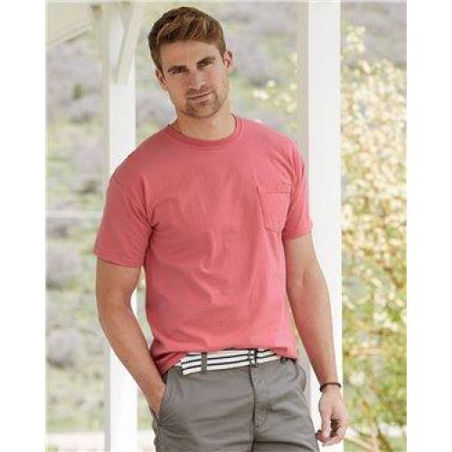 Garment Dyed Short Sleeve T-Shirt With a Pocket