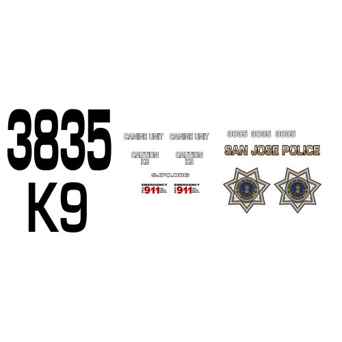 K9 POLICE CAR – NON REFLECTIVE