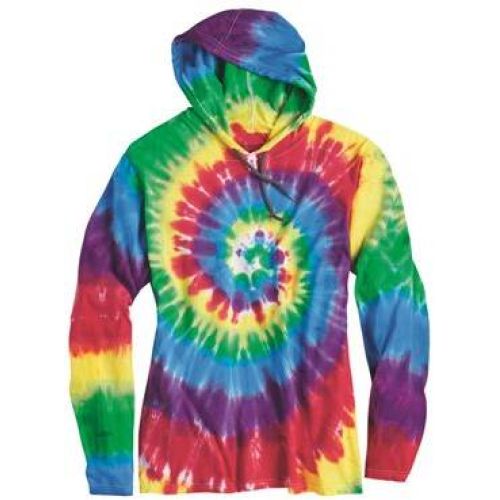 Tie-Dyed Hooded Pullover T-Shirt