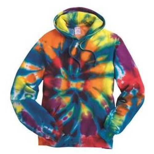 Rainbow Multi-Color Cut-Spiral Hooded Sweatshirt