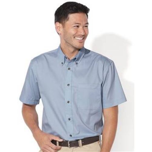 Short Sleeve Stain-Resistant Twill Shirt