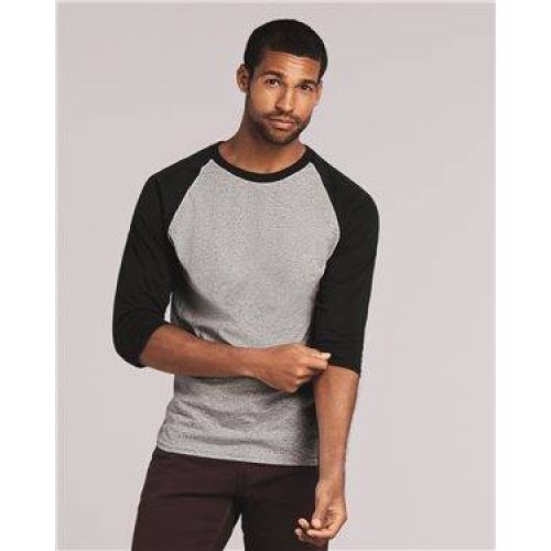 Heavy Cotton Three-Quarter Raglan Sleeve Baseball T-Shirt