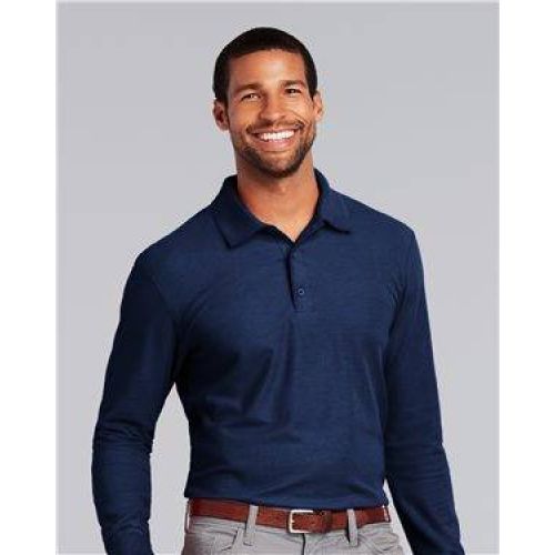 DryBlend® Double Pique Long Sleeve Sport Shirt