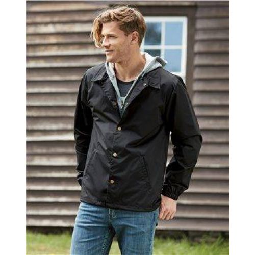 Independent Trading Co Water Resistant Windbreaker Coaches Jacket