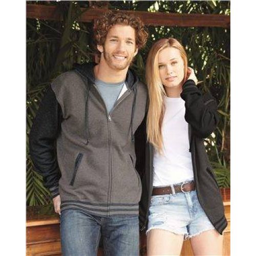 Unisex Varsity Hooded Full-Zip Sweatshirt