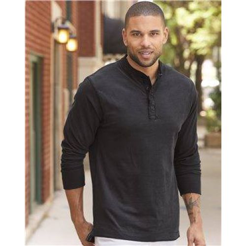J. America Vintage Brushed Jersey Henley