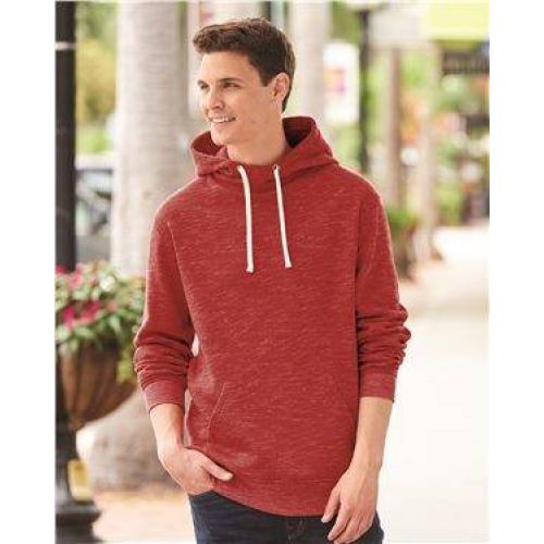 Melange Fleece Hooded Pullover Sweatshirt