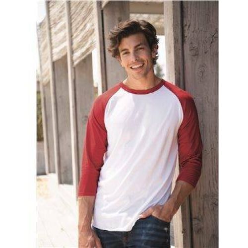 Premium Blend Ringspun Three-Quarter Sleeve Raglan Baseball T-Shirt