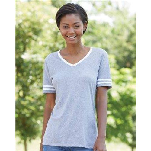 Triblend Women’s V-Neck Varsity T-Shirt