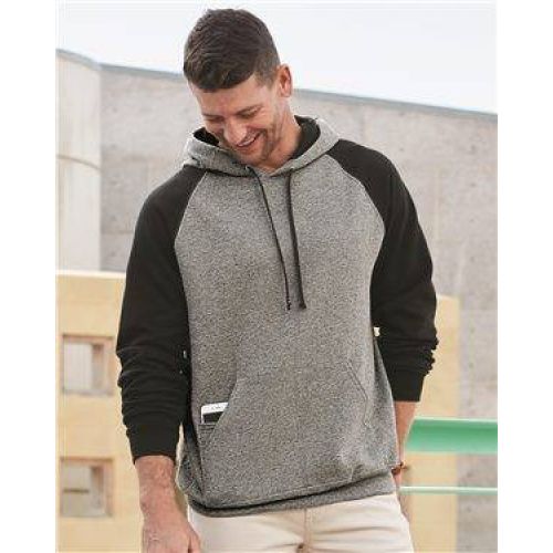 Nublend Colorblocked Raglan Hooded Sweatshirt