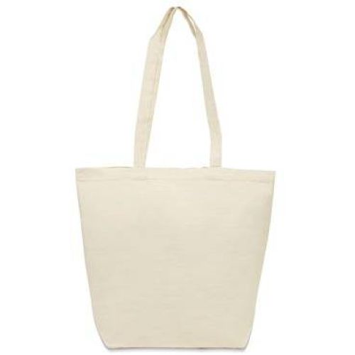 Large Gusseted Cotton Canvas Tote