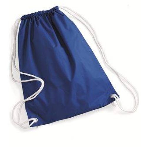 Nylon Drawstring Backpack with White Drawcords