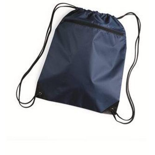 Denier Nylon Zippered Drawstring Backpack