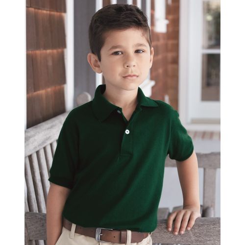 054Y Hanes Youth 5.2 oz., 50/50 ComfortBlend® EcoSmart® Jersey Knit Polo