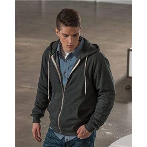 Retro Heather Zip Hood