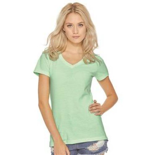 Women’s Sueded Short Sleeve V