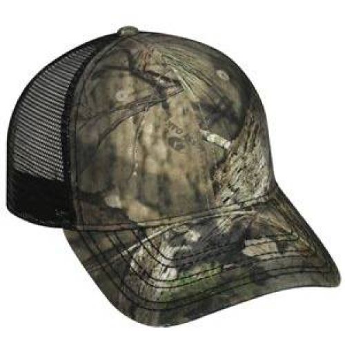 Oil Stained Camo Trucker Cap