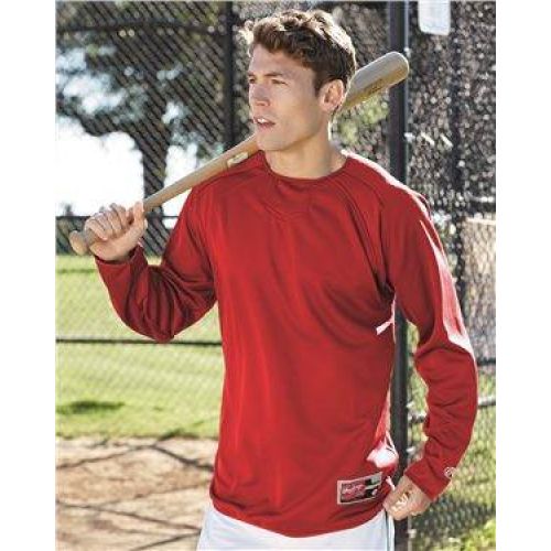 Long Sleeve Flatback Mesh Fleece Pullover