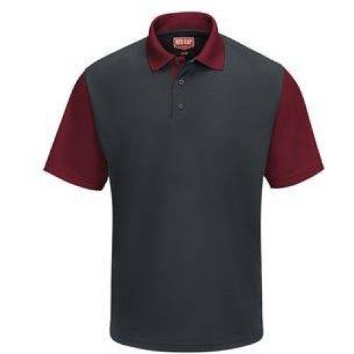 Short Sleeve Performance Knit Color-Block Polo