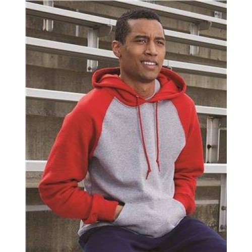 Dri Power® Colorblock Raglan Hooded Sweatshirt