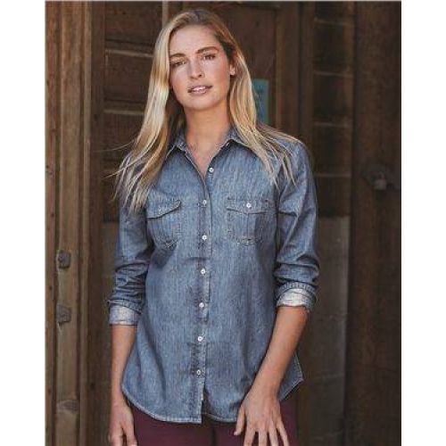 Vintage Women’s Denim Long Sleeve Shirt