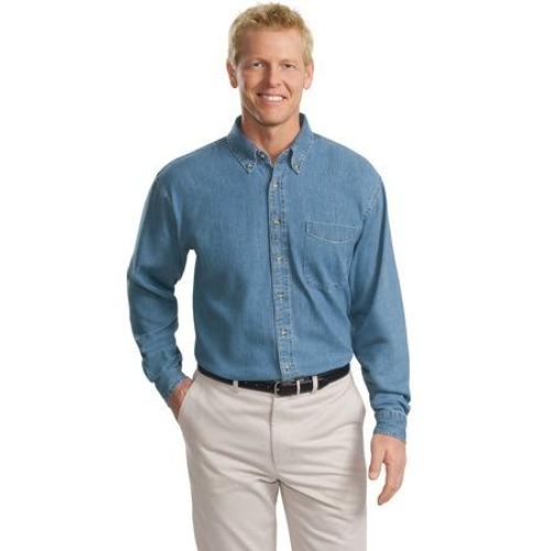 Port Authority Tall Long Sleeve Denim Shirt