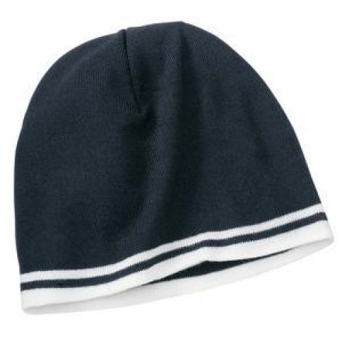 Port & Company – Fine Knit Skull Cap with Stripes