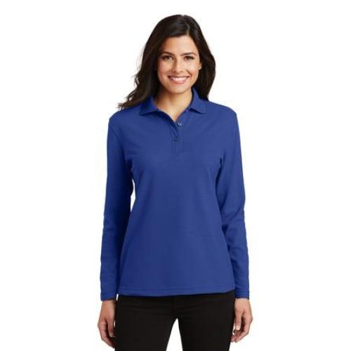 Port Authority Ladies Silk Touch Long Sleeve Polo