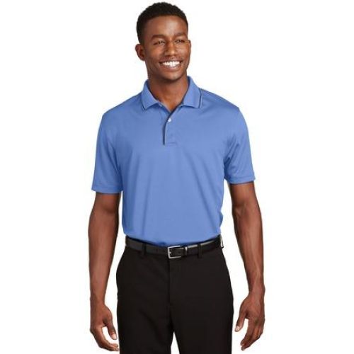 Sport-Tek Dri-Mesh Polo with Tipped Collar and Piping