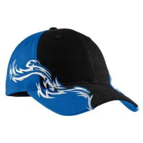 C859 Port Authority Colorblock Racing Cap with Flames