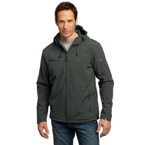 J706 Port Authority Textured Hooded Soft Shell Jacket