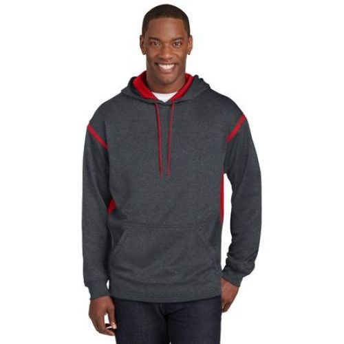Sport-Tek F246 Tech Fleece Colorblock Hooded Sweatshirt